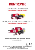 KONTRONIK KOLIBRI 140 HV-I Operation Manual предпросмотр