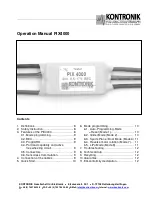 Предварительный просмотр 7 страницы KONTRONIK PIX4000 Operation Manual