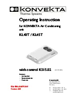 KONVEKTA KL40T Operating Instructions Manual preview