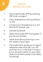 Preview for 6 page of Konyks Antalya Easy E27 Quick Start Manual