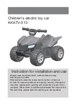 Kool Karz Playground KKATV-013 Instructions For Installation And Use Manual preview