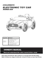 Preview for 1 page of Kool Karz Playground KKMB-009 Owner'S Manual