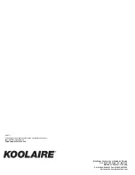 Preview for 60 page of Koolaire KD0250A Installation And Maintenance Manual