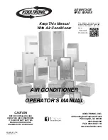 Kooltronic ADVANTAGE K2A3C5RP33R Operator'S Manual preview