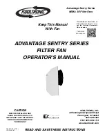 Предварительный просмотр 1 страницы Kooltronic Advantage Sentry KNP100F Operator'S Manual