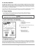 Preview for 4 page of Kooltronic Advantage Sentry KNP100F Operator'S Manual