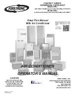 Kooltronic Compact K2A4C1HTL Operator'S Manual предпросмотр