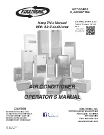 Предварительный просмотр 1 страницы Kooltronic K A6C4NPT33L Series Operator'S Manual