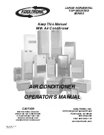 Preview for 1 page of Kooltronic K2A3C10HTL Operator'S Manual