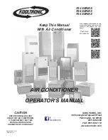 Preview for 1 page of Kooltronic K2A3C8P24L Operator'S Manual