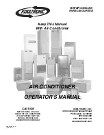 Kooltronic K2A3C8WP 5 Series Operator'S Manual предпросмотр