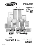 Preview for 1 page of Kooltronic K2A6C12HTL Operator'S Manual