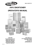 Kooltronic KAC4P3777R Operator'S Manual preview