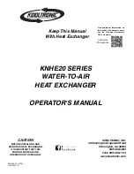 Предварительный просмотр 1 страницы Kooltronic KNHE20 Series Operator'S Manual