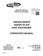 Предварительный просмотр 1 страницы Kooltronic KNHE28 Series Operator'S Manual