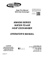 Preview for 1 page of Kooltronic KNHE60 Series Operator'S Manual