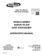 Kooltronic KPHE30 Series Operator'S Manual предпросмотр