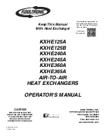 Предварительный просмотр 1 страницы Kooltronic KXHE240 Operator'S Manual