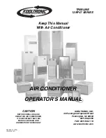 Preview for 1 page of Kooltronic Trimline 13NP47 Series Operator'S Manual