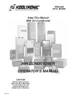 Kooltronic TRIMLINE K2A3C5NP33L Operator'S Manual preview