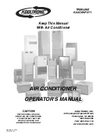 Preview for 1 page of Kooltronic TRIMLINE KA4C6NP47-1 Operator'S Manual