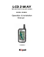 Preview for 1 page of Kopel KR-8800 Operation & Installation Manual