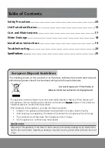 Preview for 2 page of koppel KWR-12M4A2 Owner'S Manual & Installation Manual