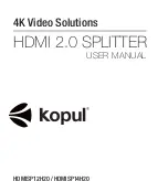 Kopul HDMISP12H20 User Manual preview