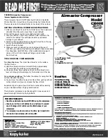 Preview for 1 page of Kopykake Airmaster Compressor C3000R Brief Instructions