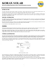 Korax Solar KS-90 Installation Manual preview