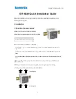 Предварительный просмотр 1 страницы Korenix DR-4524 Quick Installation Manual