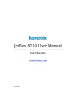 Предварительный просмотр 1 страницы Korenix JetBox 8210 User Manual