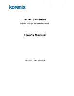 Preview for 1 page of Korenix JetNet 3008 User Manual