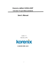 Preview for 1 page of Korenix JetNet 3212G-2C2F User Manual