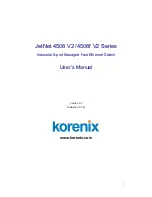 Korenix JetNet 4508 V2 Series User Manual preview