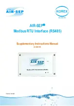 KOREX AIR-SEP Supplementary Instructions Manual preview