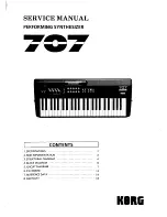 Korg 707 Service Manual preview