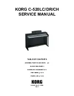 Предварительный просмотр 1 страницы Korg C-520CH Service Manual