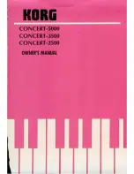 Preview for 1 page of Korg concert-2500 Owner'S Manual