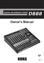 Preview for 1 page of Korg D888 Owner'S Manual