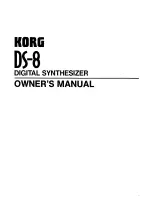 Korg DS-8 Owner'S Manual preview