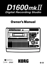 Preview for 1 page of Korg EASYSTART D1600MKII Owner'S Manual