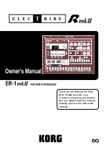 Korg Electribe ER-1 mkII Owner'S Manual preview