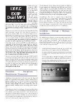 Preview for 1 page of Korg EXBP Dual MP3 Installation Manual