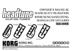 Korg HeadTune HT-B1 User Manual предпросмотр