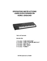 Korg i2HD Operating Instructions Manual предпросмотр