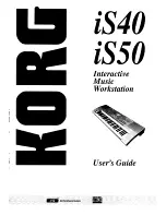 Korg iS50 User Manual preview