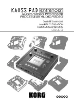 Korg KAOSS PAD Entrancer Owner'S Manual preview