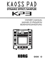 Korg KAOSS PAD KP3 Owner'S Manual предпросмотр