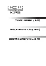 Предварительный просмотр 2 страницы Korg KAOSS PAD KP3 Owner'S Manual